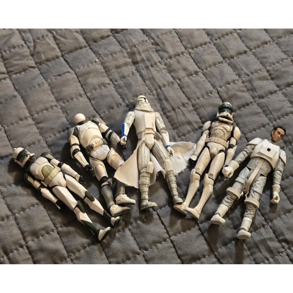 Star Wars Action Figure Lot of 5 Storm Trooper Clone Trooper Gree Goji At At Rex